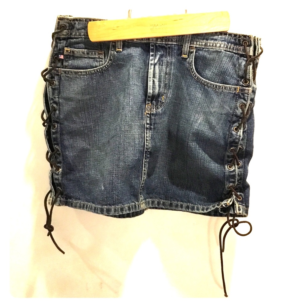 Ralph Lauren 90s Lace Up Mini Skirt